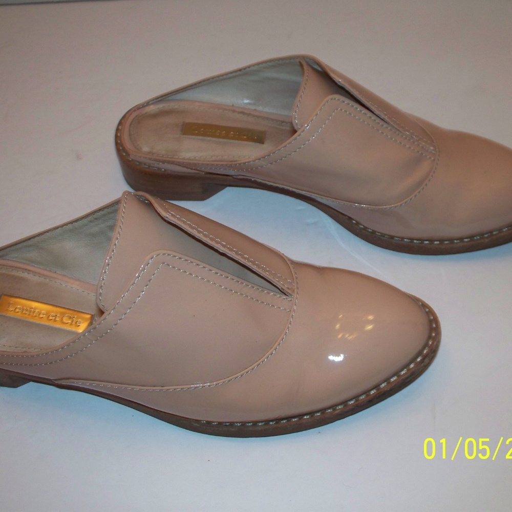 Louise Et Cie Nude Patent Leather Flat Mule US 5M